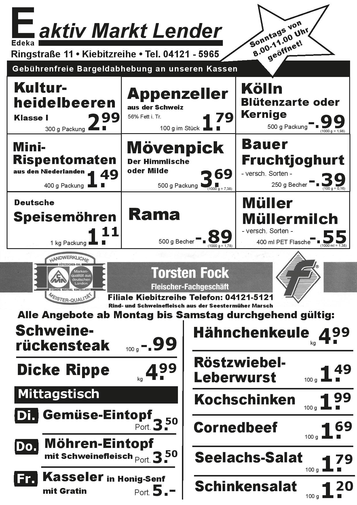 Angebote Vorderseite Angebote Vorderseite
