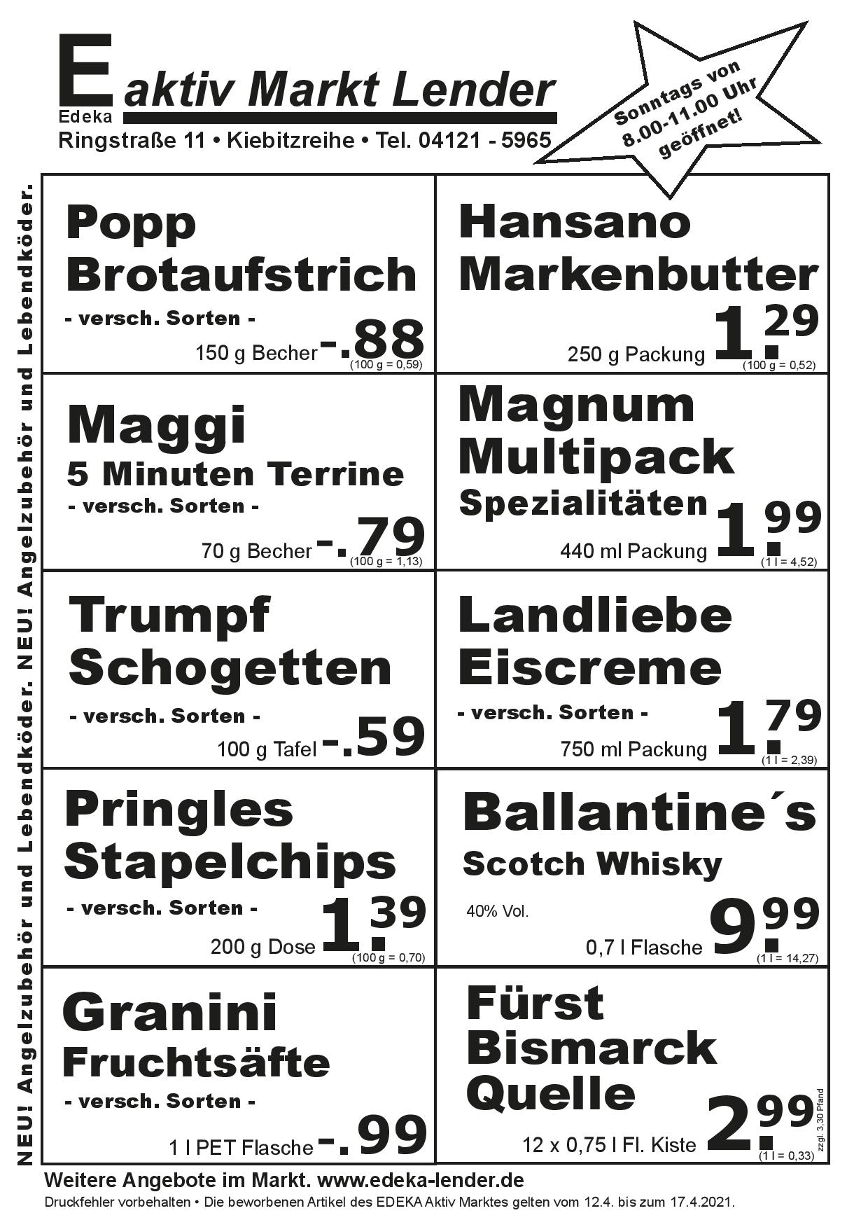 Angebote Rückseite Angebote Rückseite