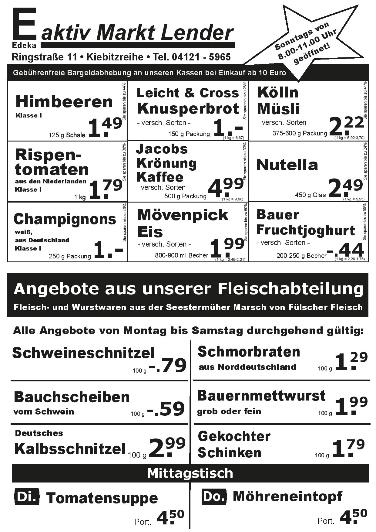 Angebote Vorderseite Angebote Vorderseite