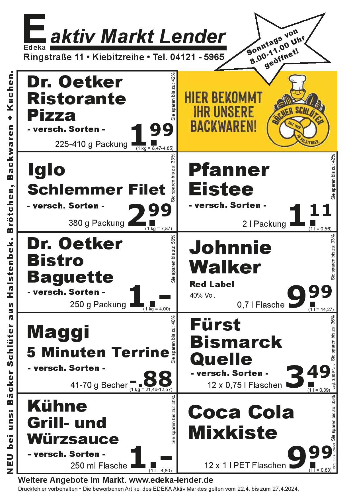 Angebote Rückseite Angebote Rückseite