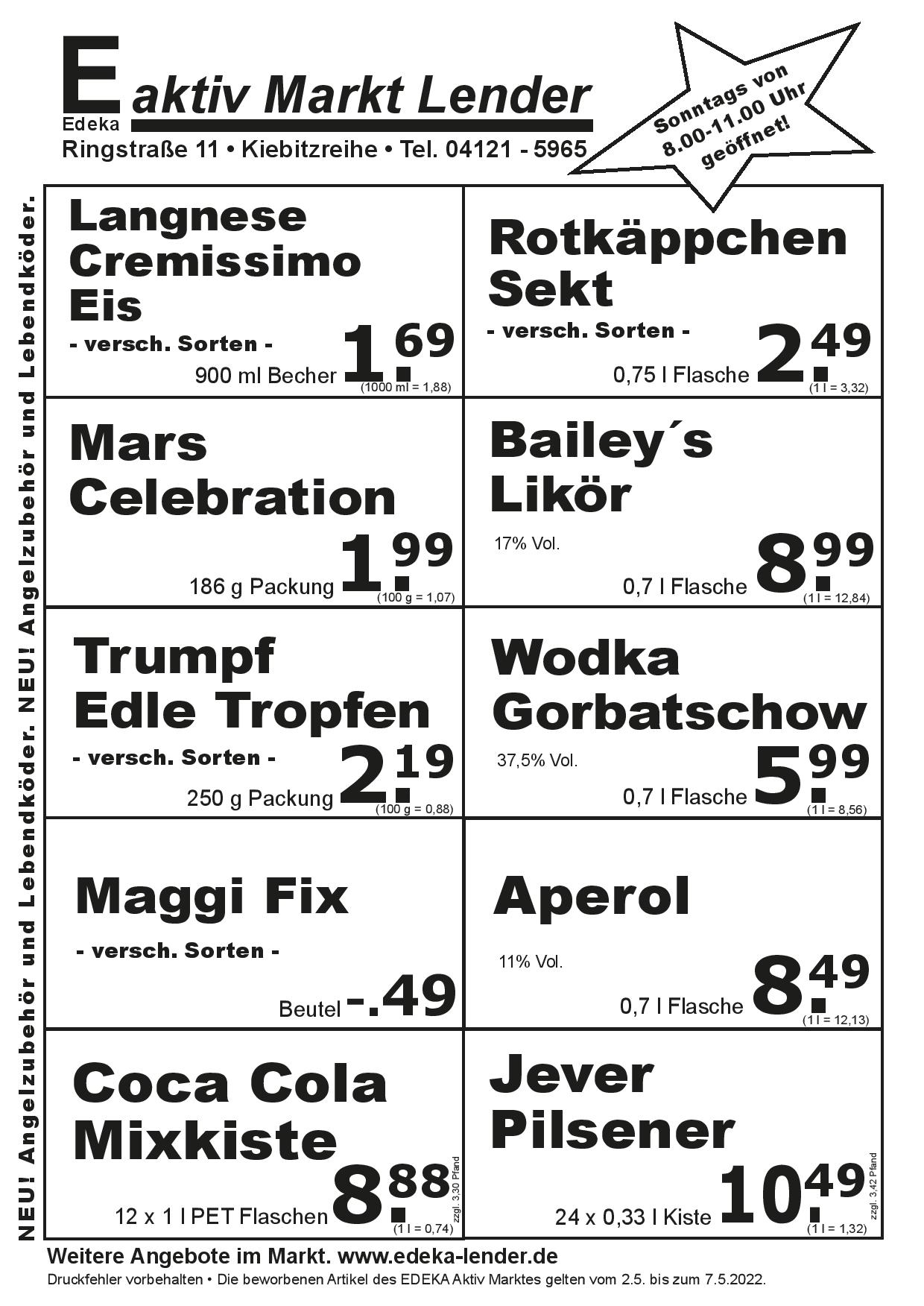 Angebote Rückseite Angebote Rückseite