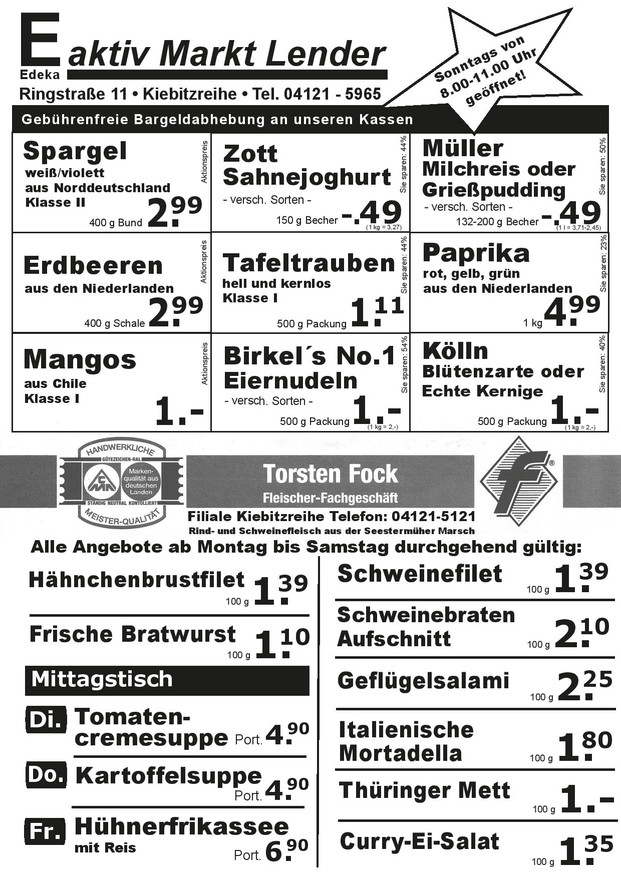 Angebote Vorderseite Angebote Vorderseite