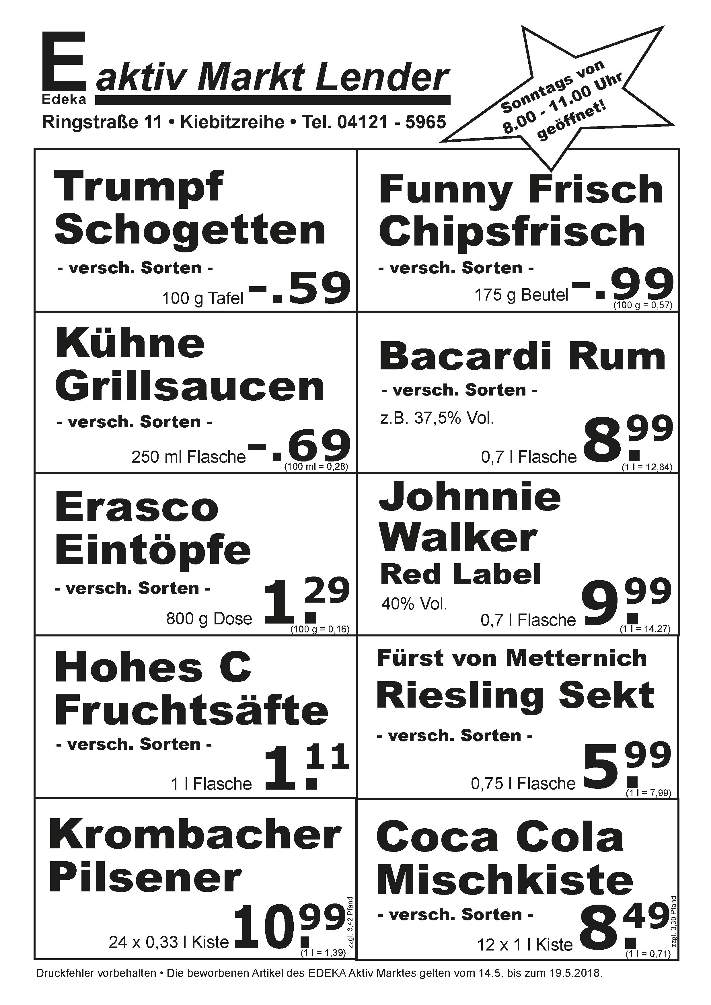 Angebote Rückseite Angebote Rückseite