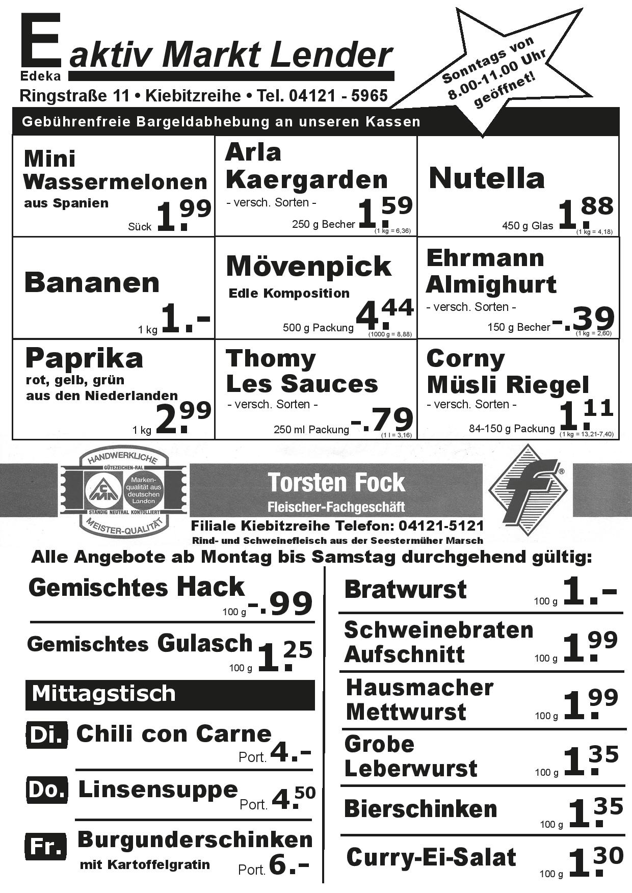 Angebote Vorderseite Angebote Vorderseite