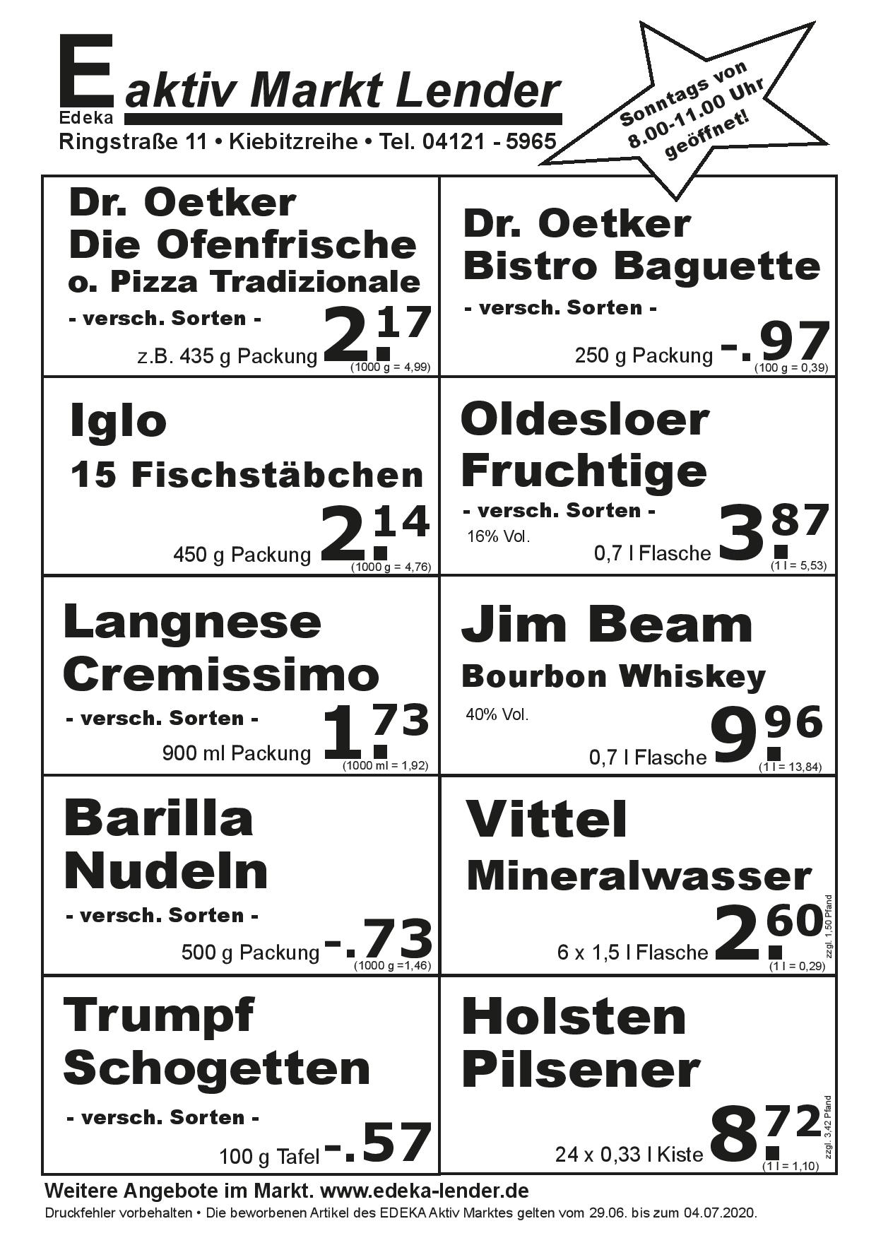 Angebote Rückseite Angebote Rückseite