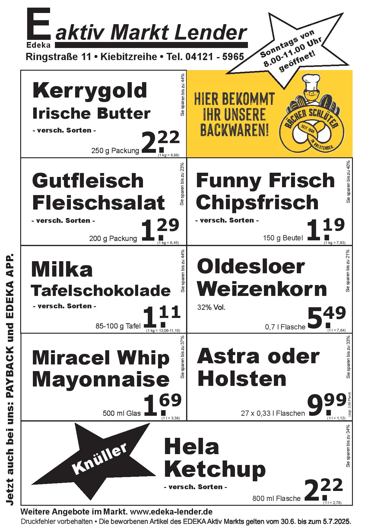 Angebote Rückseite Angebote Rückseite
