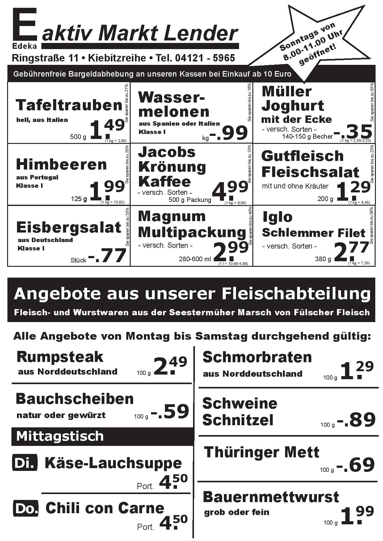 Angebote Vorderseite Angebote Vorderseite