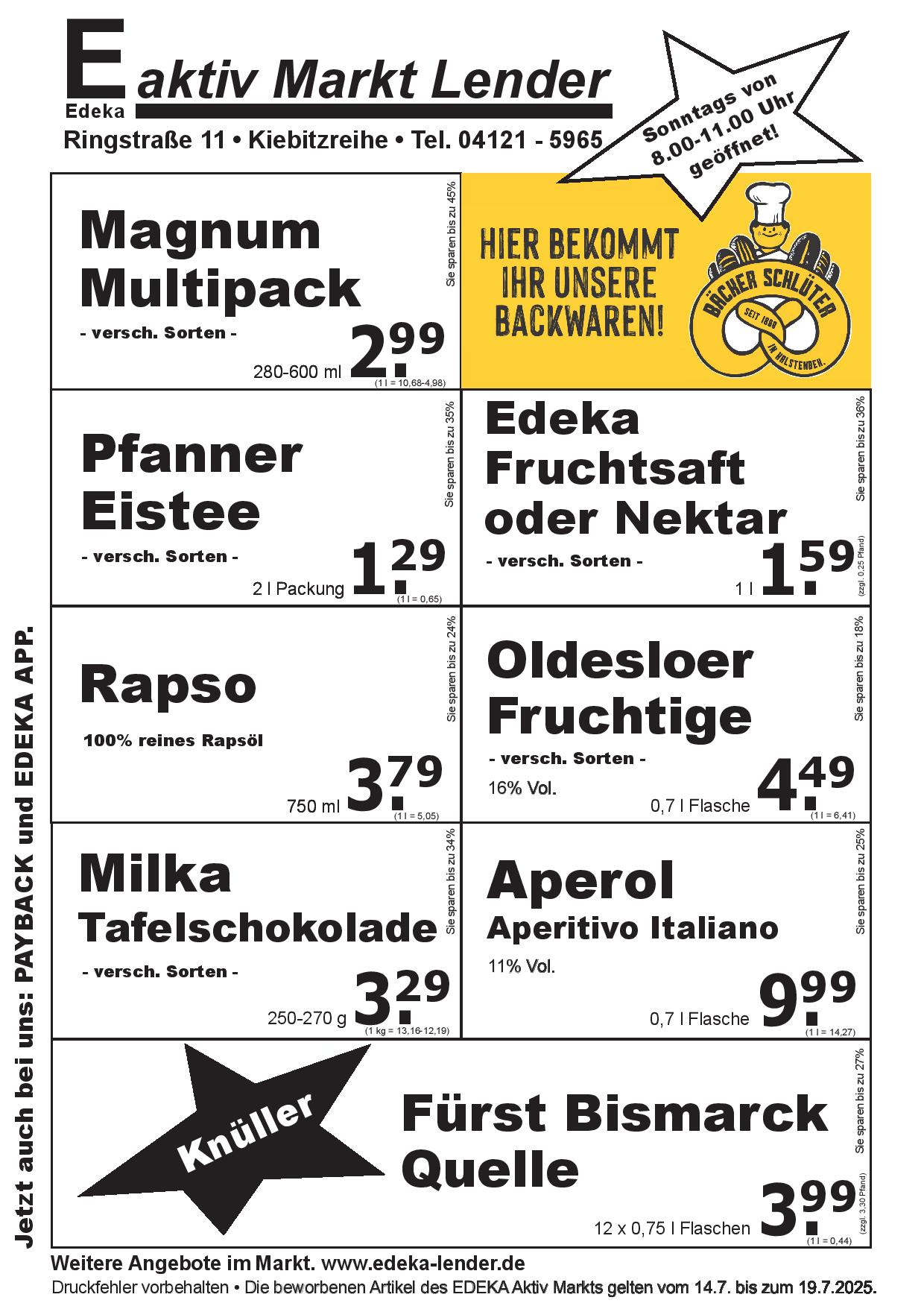 Angebote Rückseite Angebote Rückseite