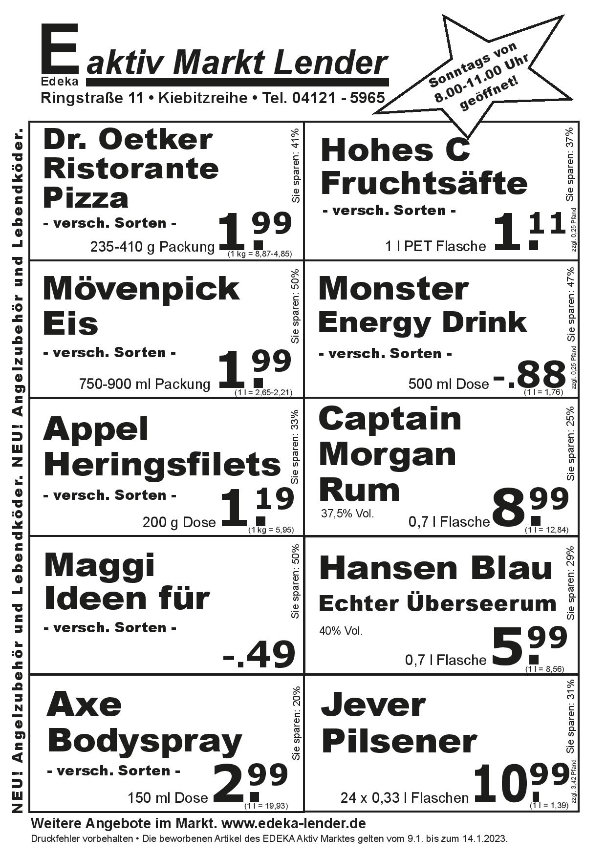 Angebote Rückseite Angebote Rückseite