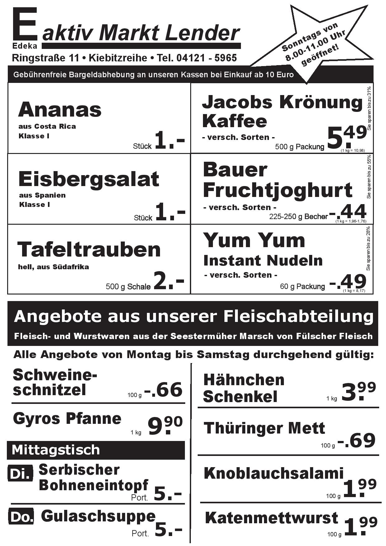 Angebote Vorderseite Angebote Vorderseite