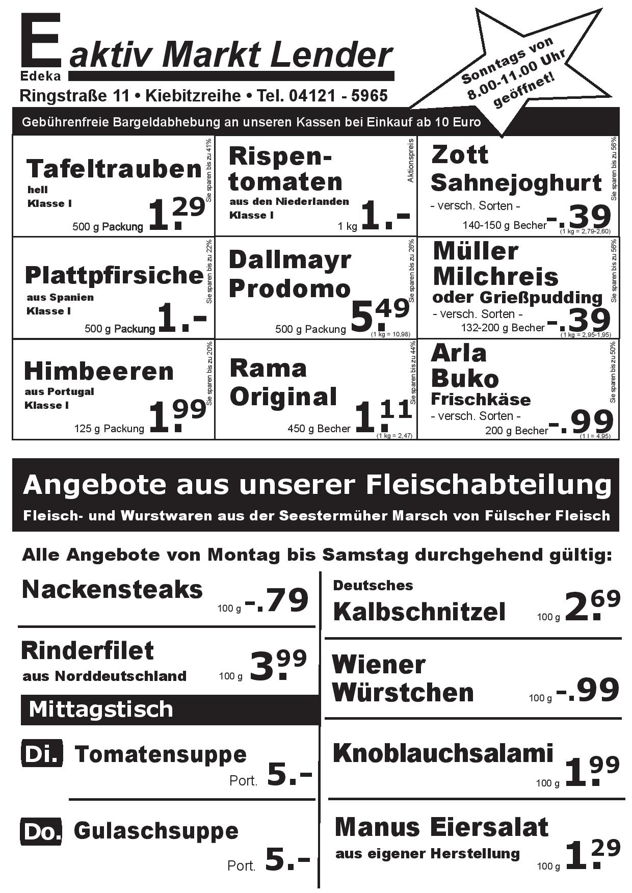 Angebote Vorderseite Angebote Vorderseite