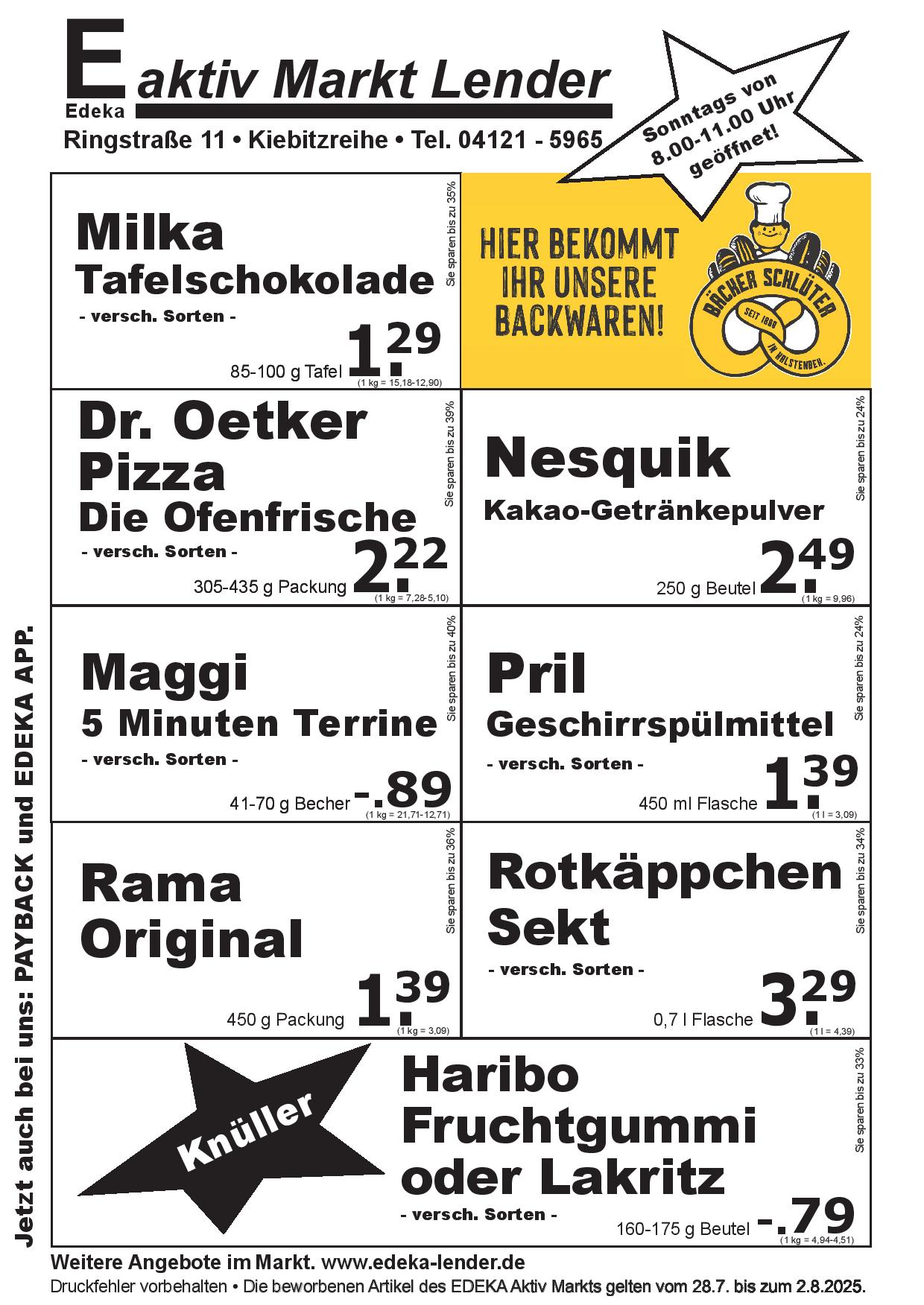 Angebote Rückseite Angebote Rückseite