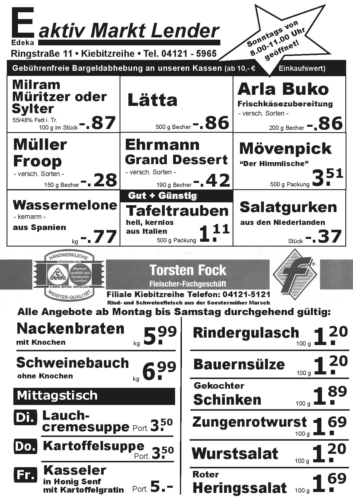Angebote Vorderseite Angebote Vorderseite