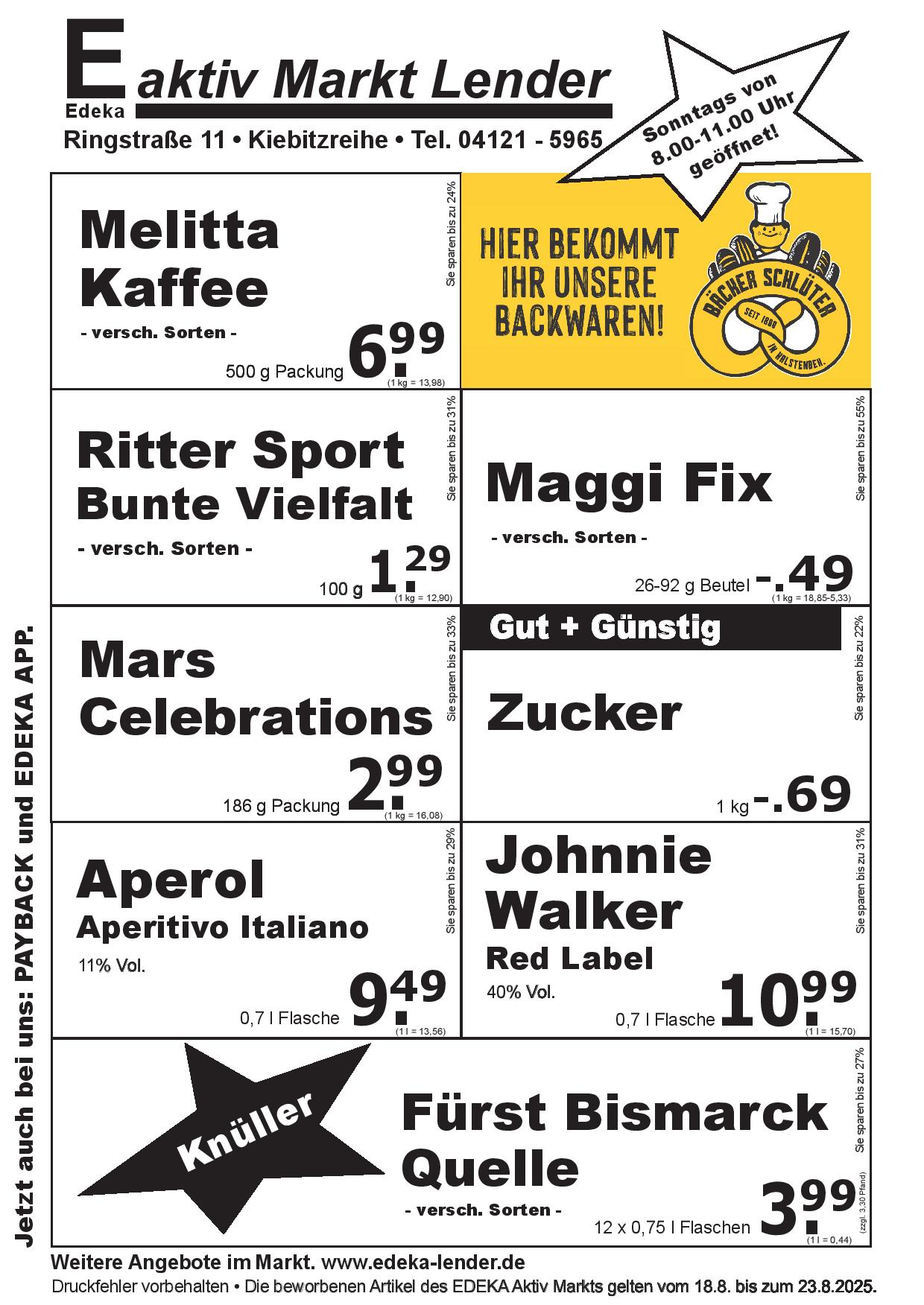 Angebote Rückseite Angebote Rückseite