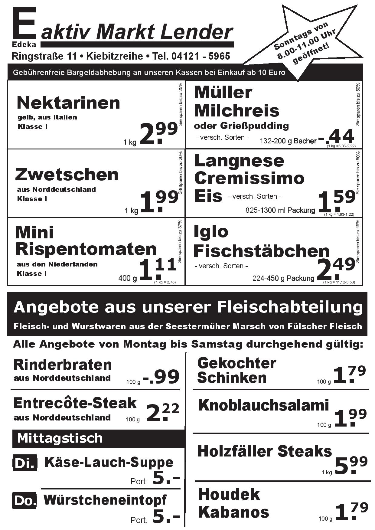 Angebote Vorderseite Angebote Vorderseite
