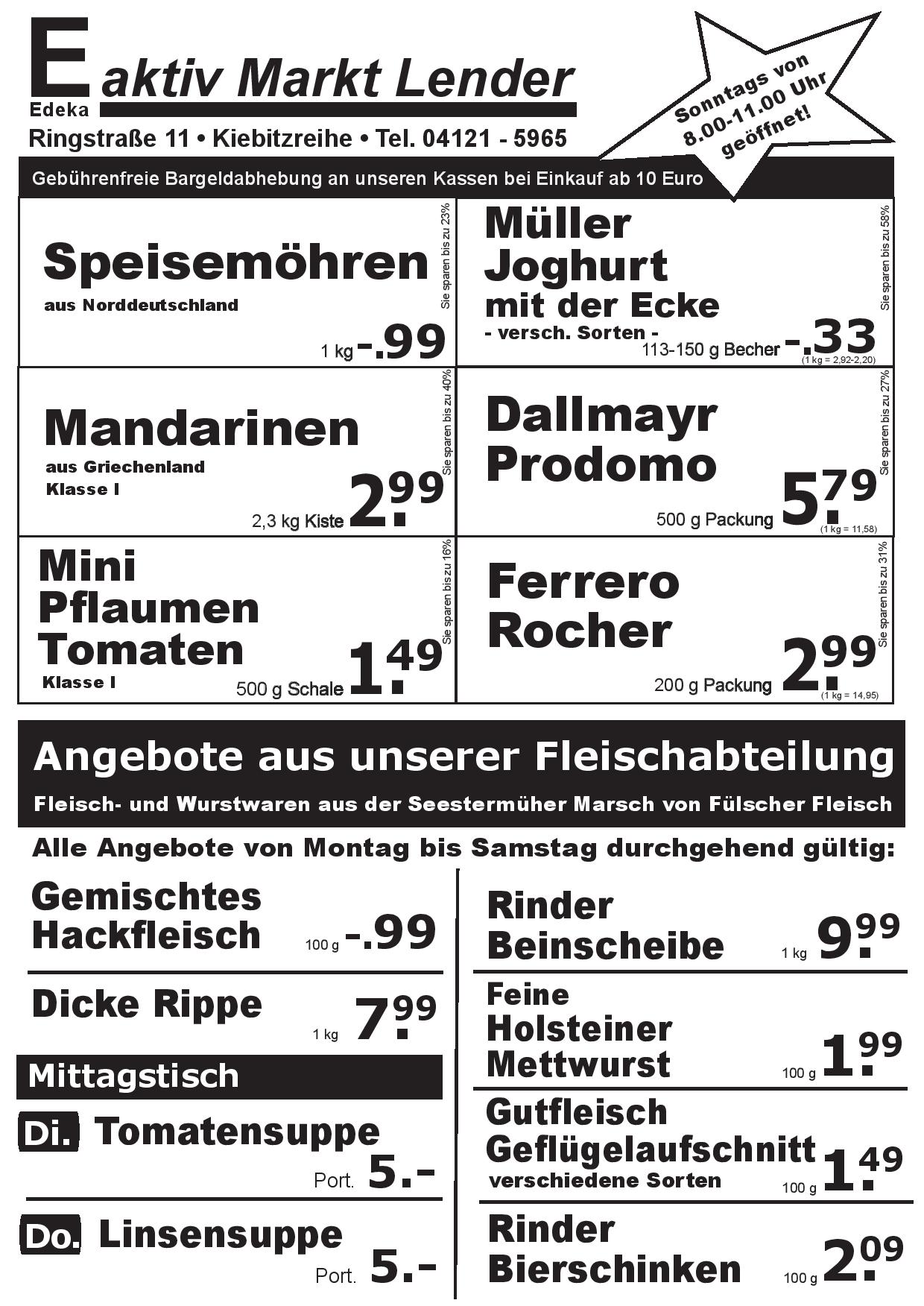Angebote Vorderseite Angebote Vorderseite