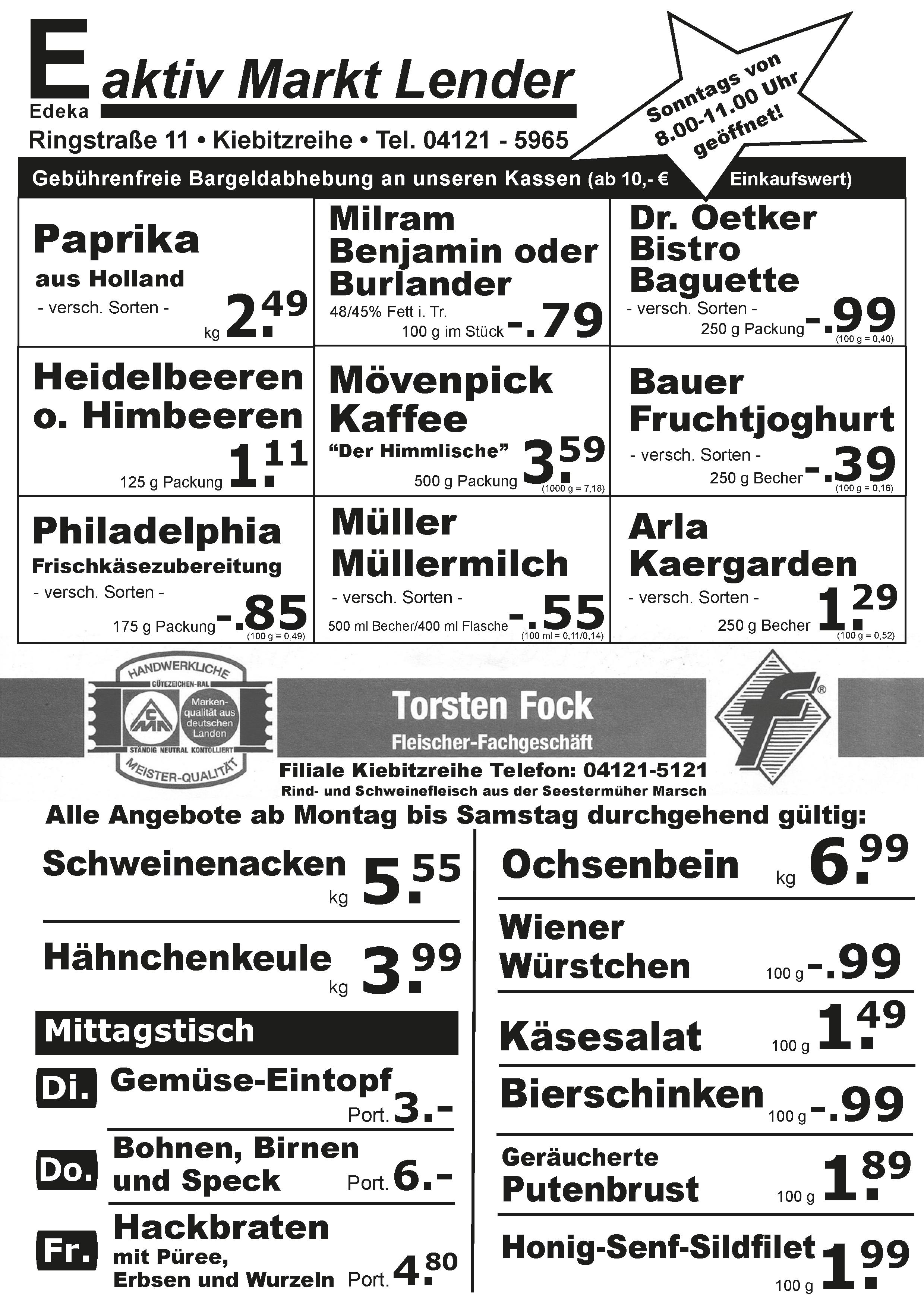 Angebote Vorderseite Angebote Vorderseite