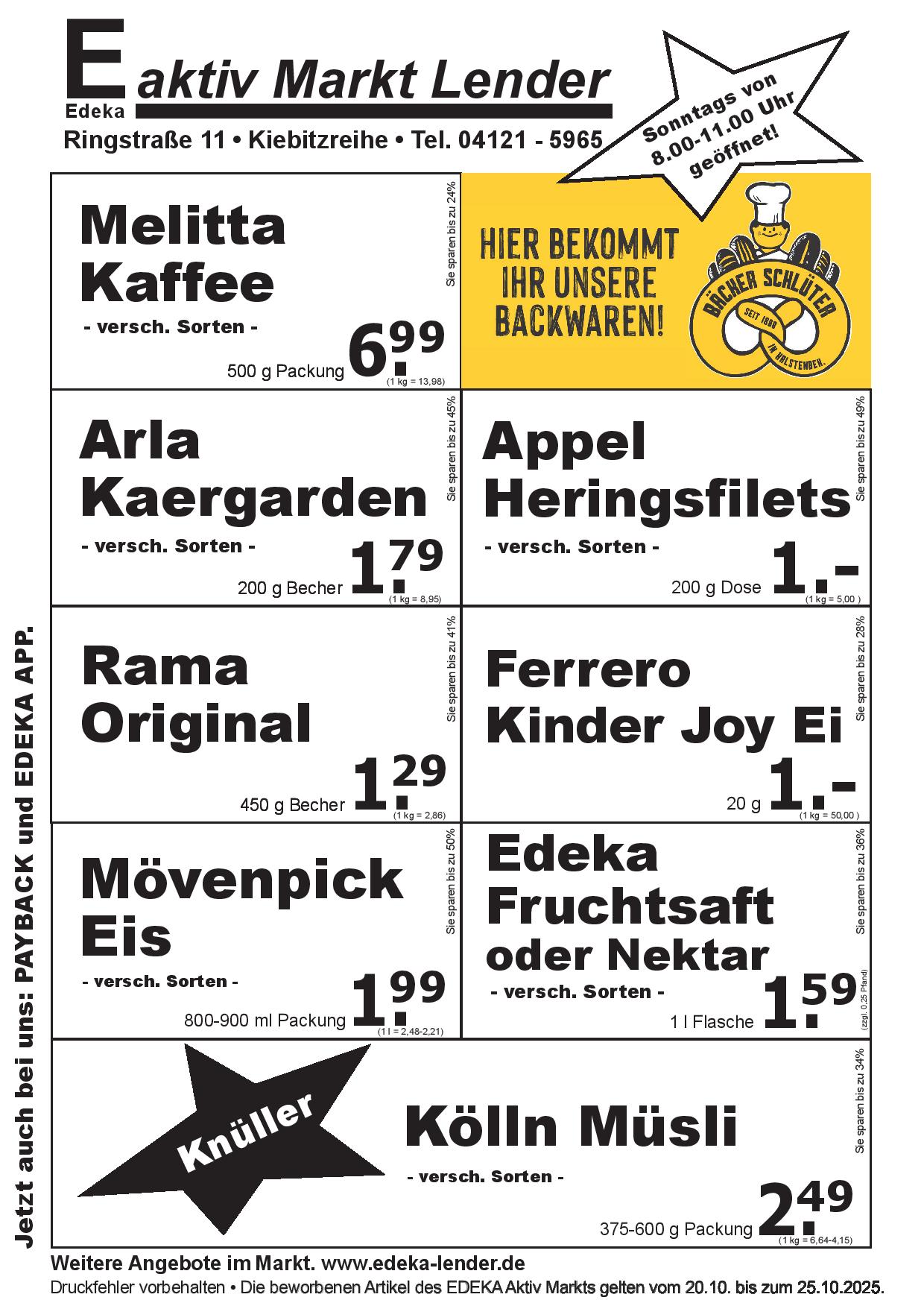 Angebote Rückseite Angebote Rückseite