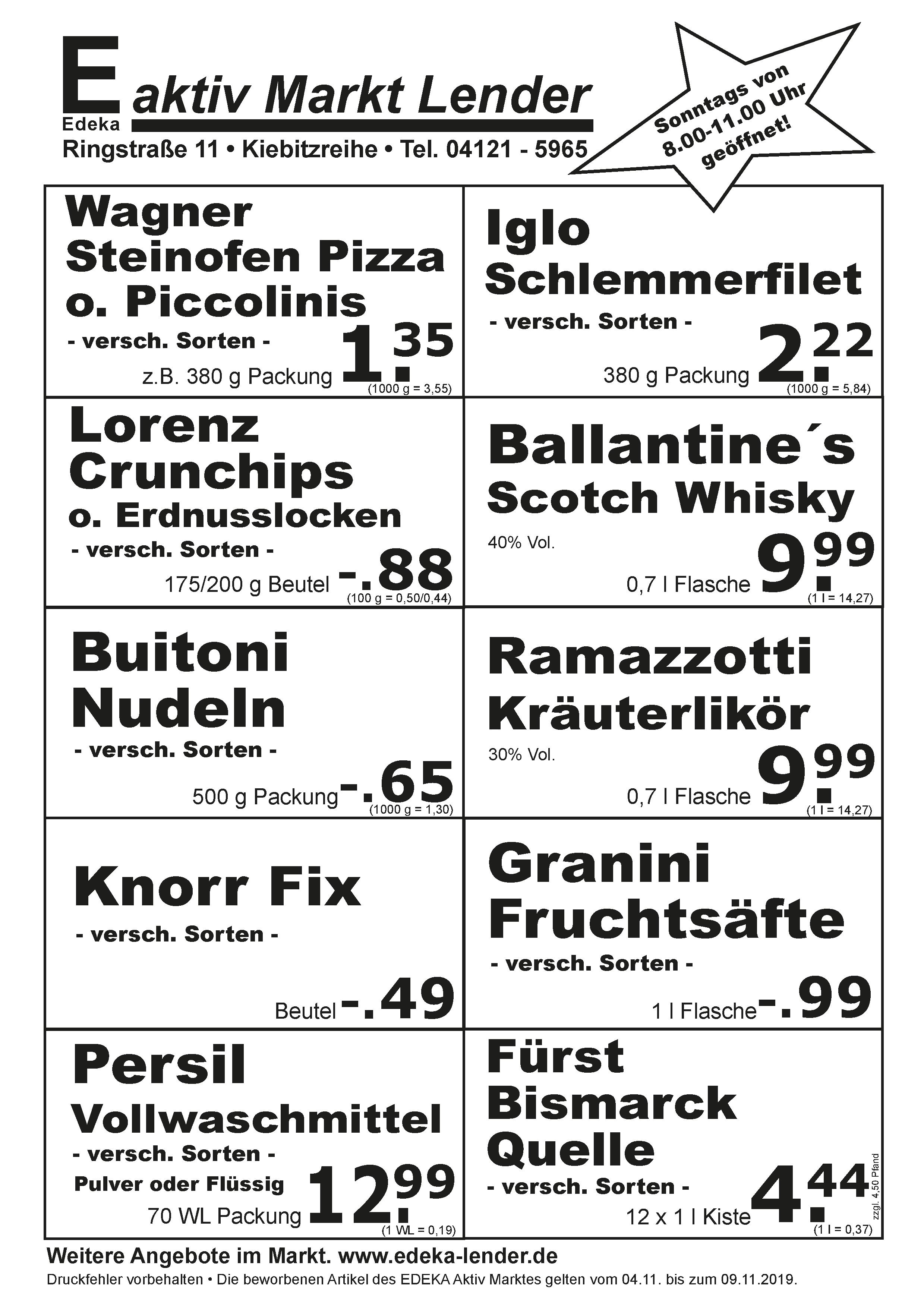 Angebote Rückseite Angebote Rückseite