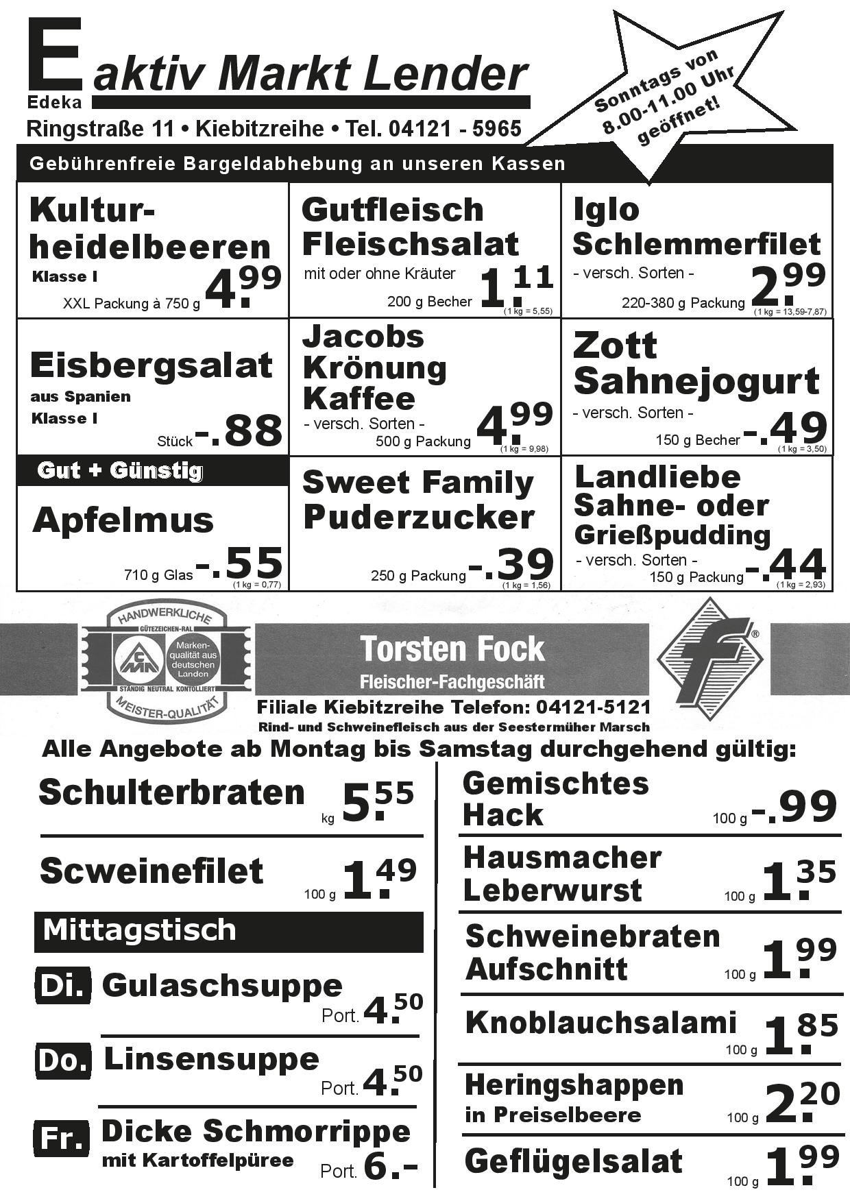Angebote Vorderseite Angebote Vorderseite