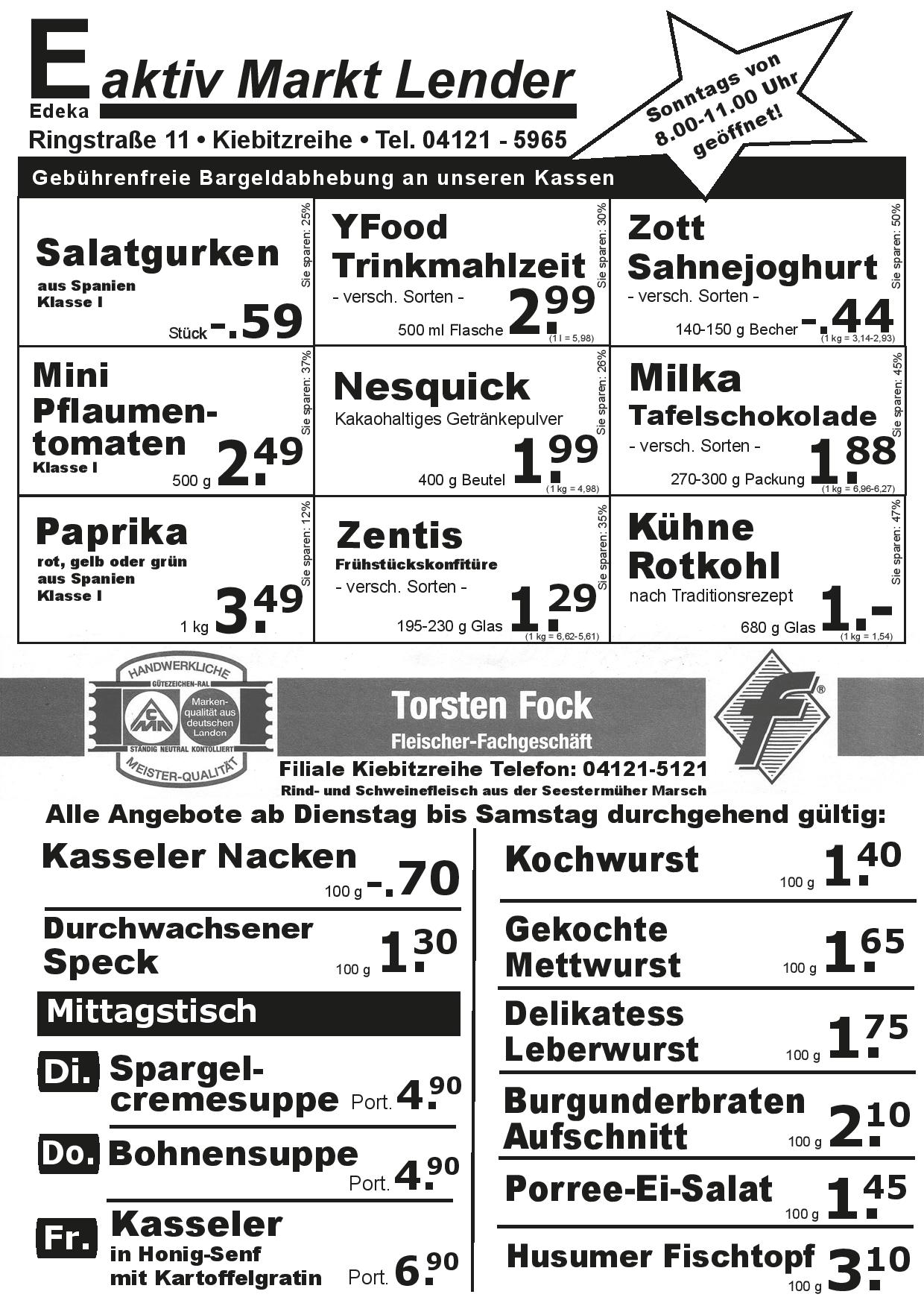 Angebote Vorderseite Angebote Vorderseite