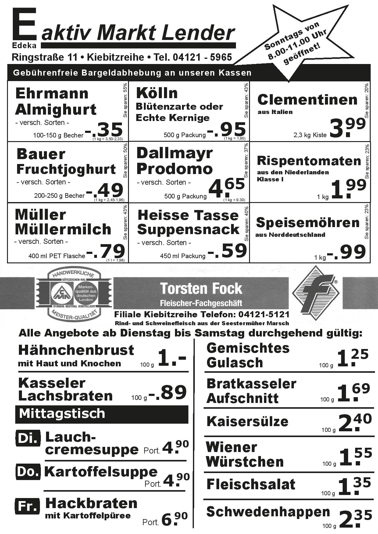 Angebote Vorderseite Angebote Vorderseite