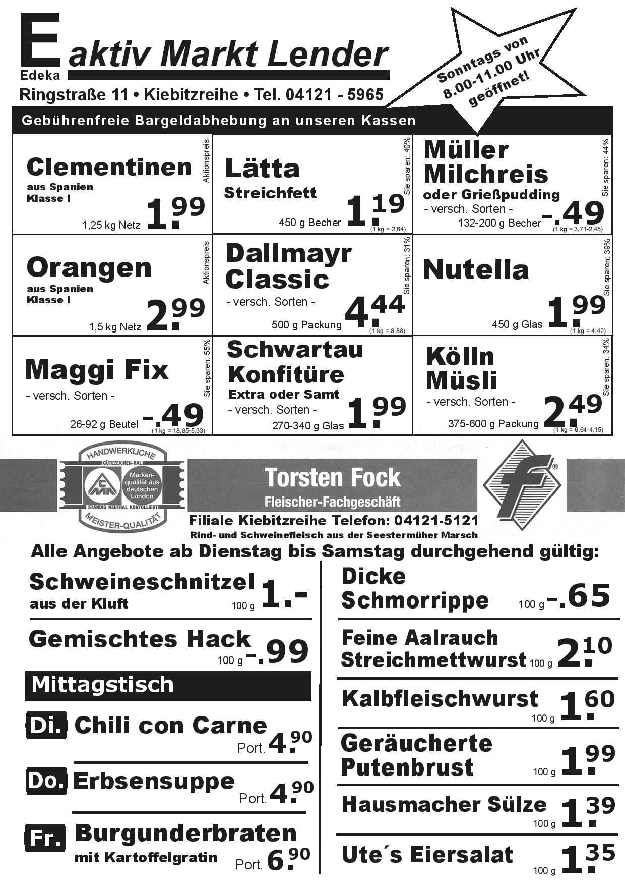 Angebote Vorderseite Angebote Vorderseite