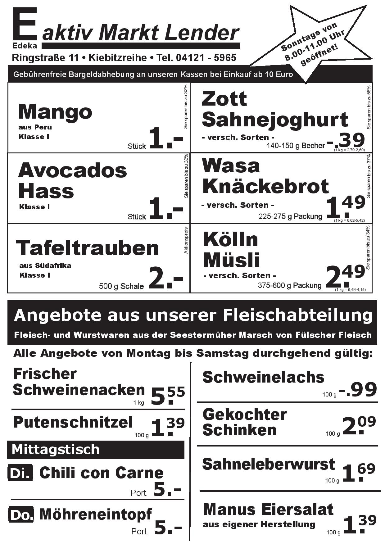 Angebote Vorderseite Angebote Vorderseite
