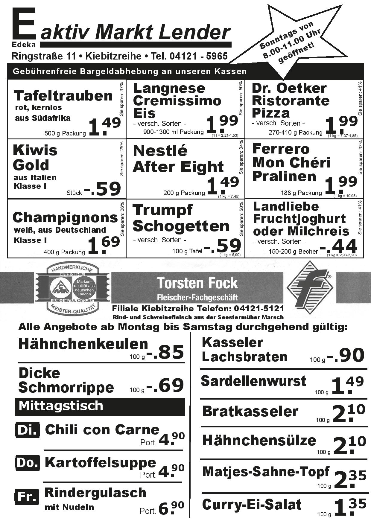 Angebote Vorderseite Angebote Vorderseite