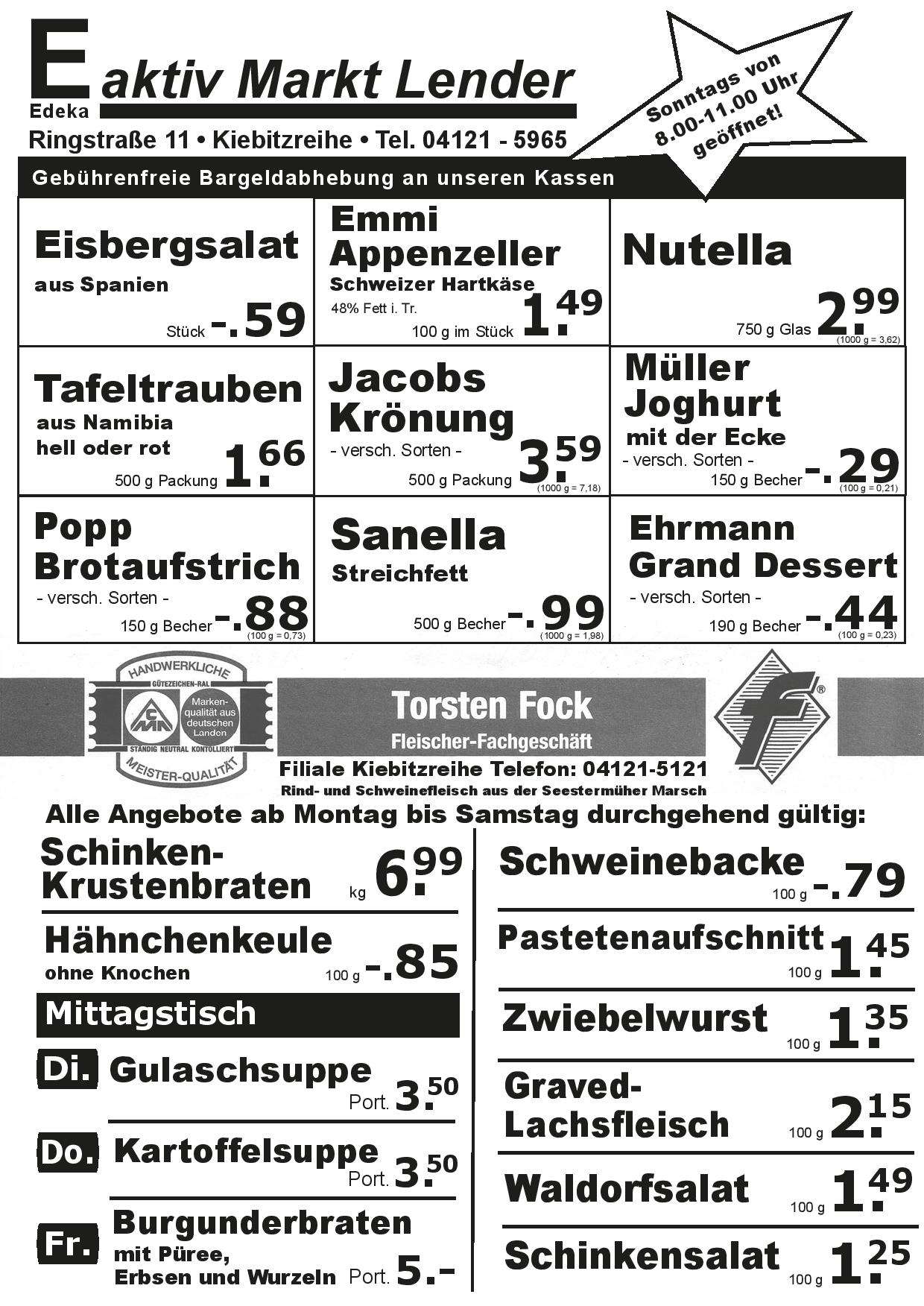 Angebote Vorderseite Angebote Vorderseite